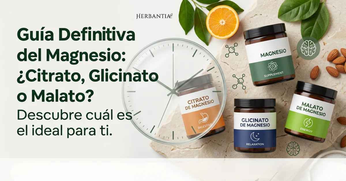 Guía Definitiva del Magnesio: ¿Citrato, Glicinato o Malato? Descubre cuál es el ideal para ti - Tienda Online de Suplementos Naturales Herbantia