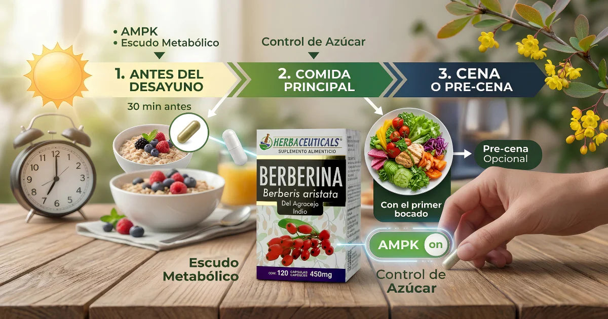 Berberina: El Protocolo Maestro para Optimizar tu Metabolismo y Glucosa - Tienda Online de Suplementos Naturales Herbantia