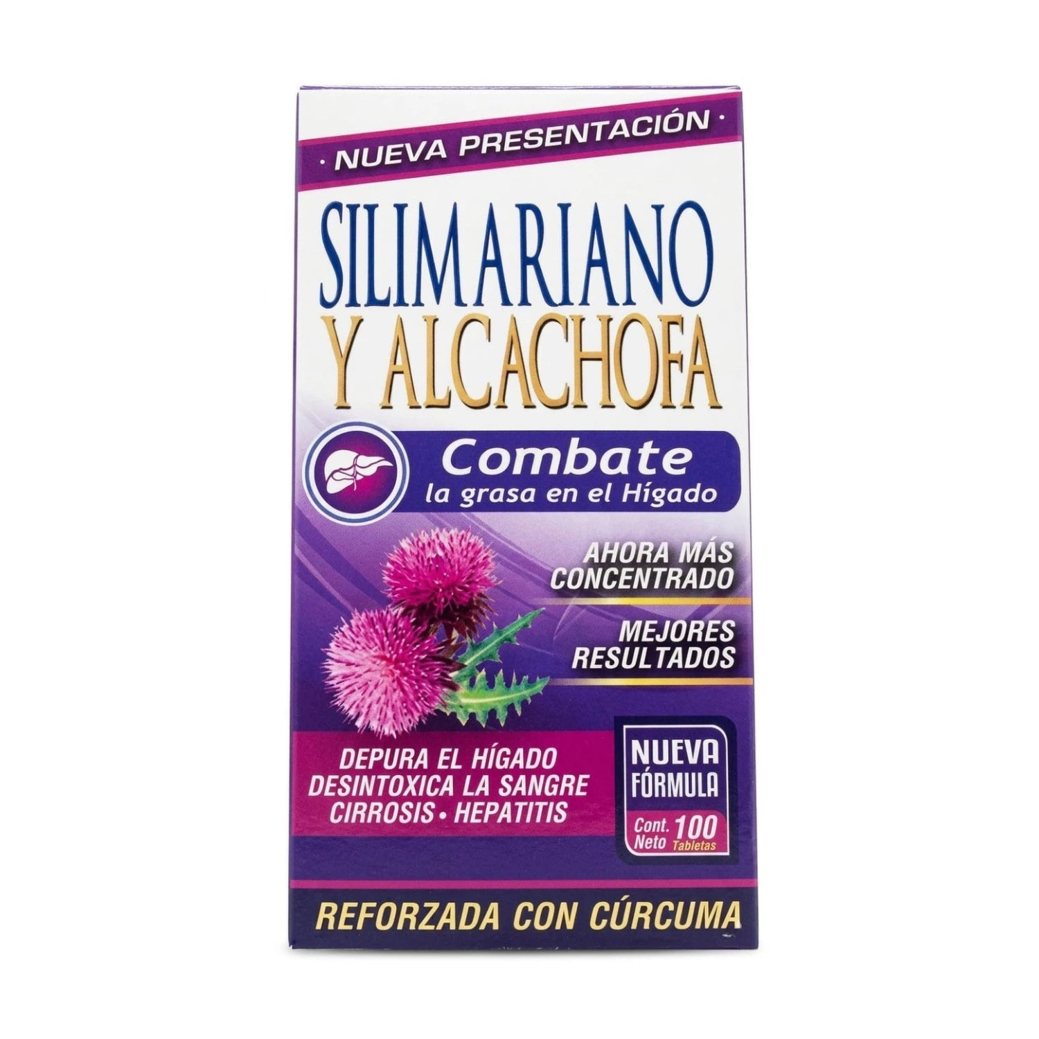 Silimarino y Alcachofa con Cúrcuma - Depurador Hepático Natural (100 Tabletas)