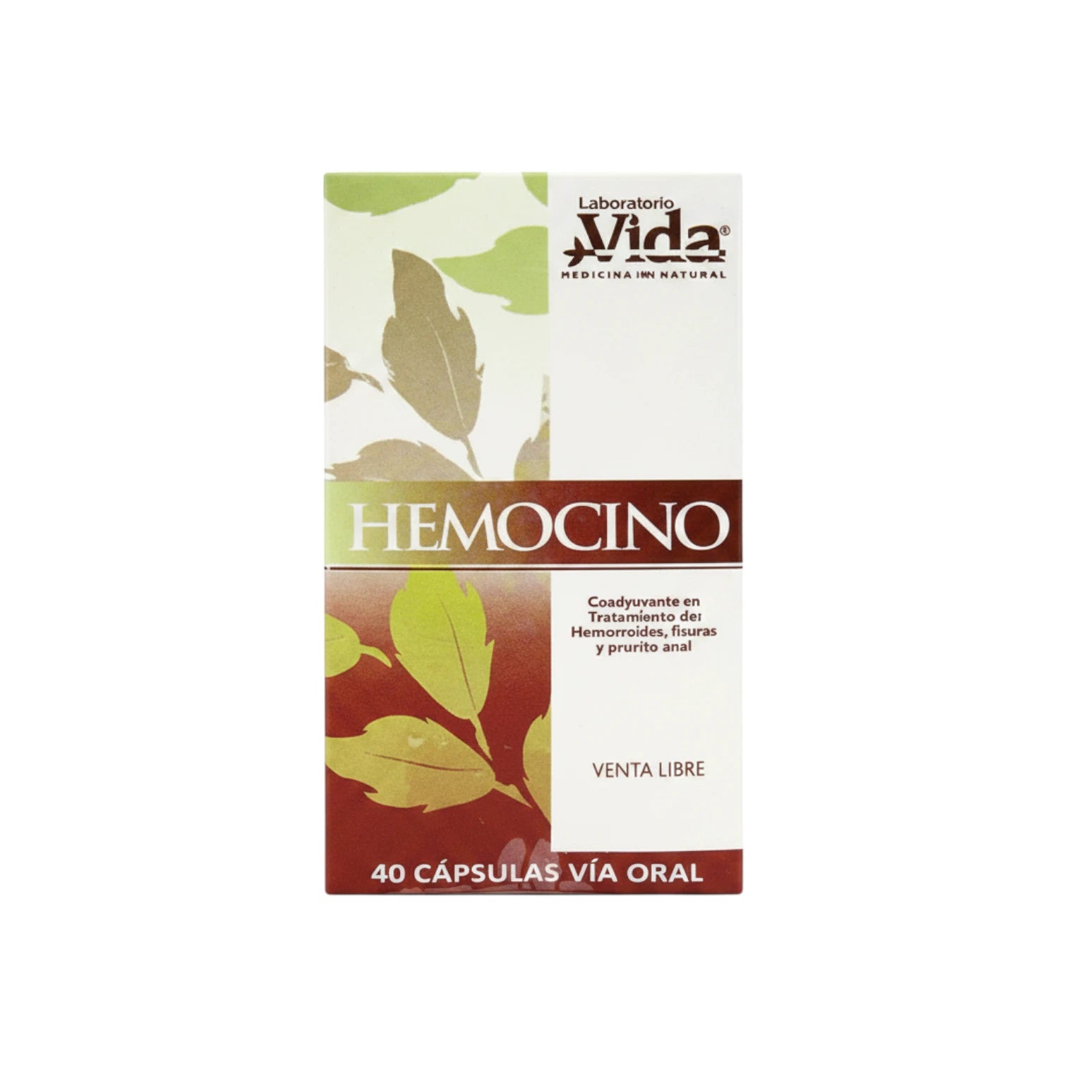 Hemocino, 40 cápsulas, coadyuvante en el tratamiento de hemorroides, fisuras y prurito anal.