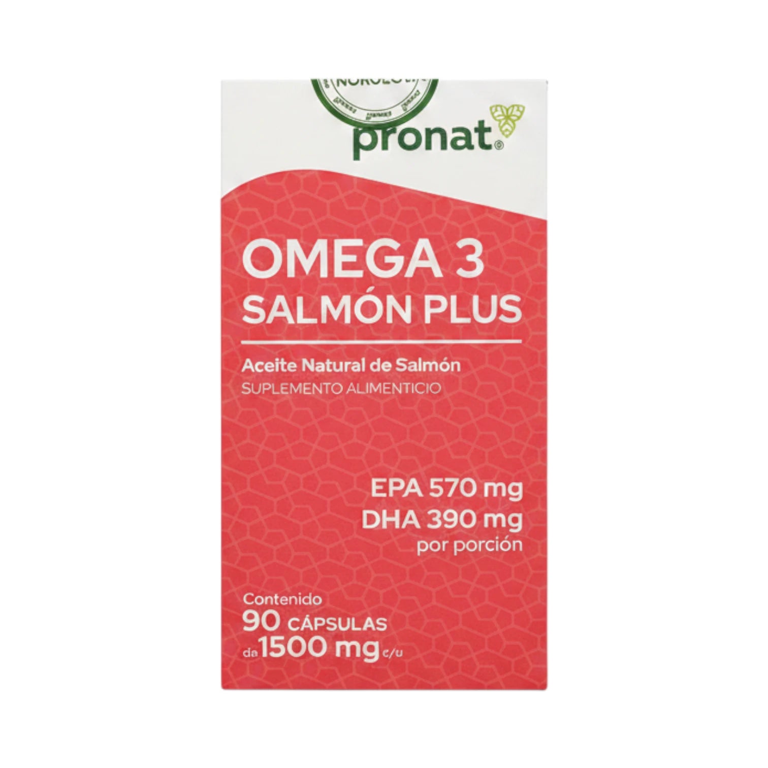 Omega 3 Salmón Plus, suplemento alimenticio con EPA 570mg y DHA 390mg, 90 cápsulas.