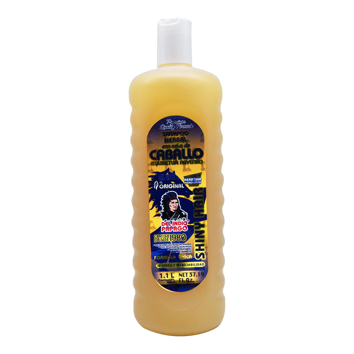 Shampoo Del Indio Papago Cola de Caballo - Keratina y Fuerza Capilar 1.1L