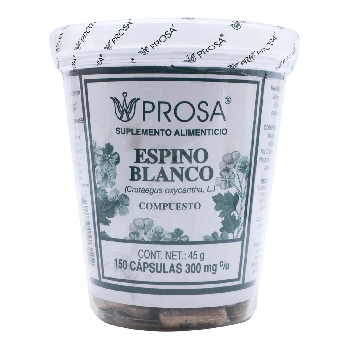 Espino Blanco Compuesto Prosa 150 Cápsulas | Apoyo Cardiovascular