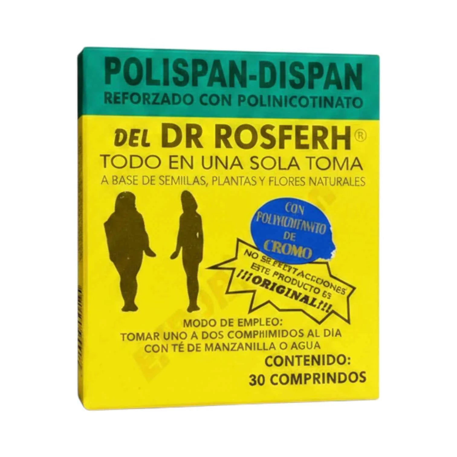 Polispan-Dispan Dr. Rosferh Suplemento Alimenticio con Cromo 30 Comprimidos