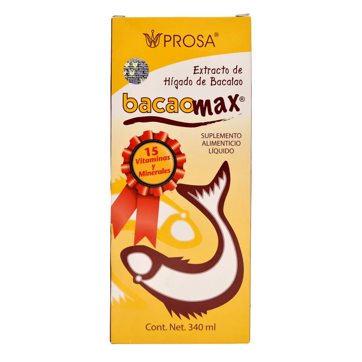 Bacaomax: Extracto de Hígado de Bacalao PROSA (340 ml)