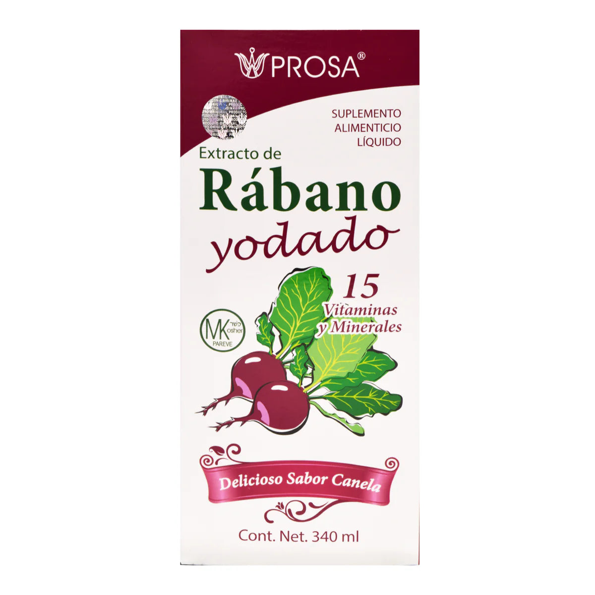 Extracto de Rábano Yodado PROSA con 15 Vitaminas y Minerales