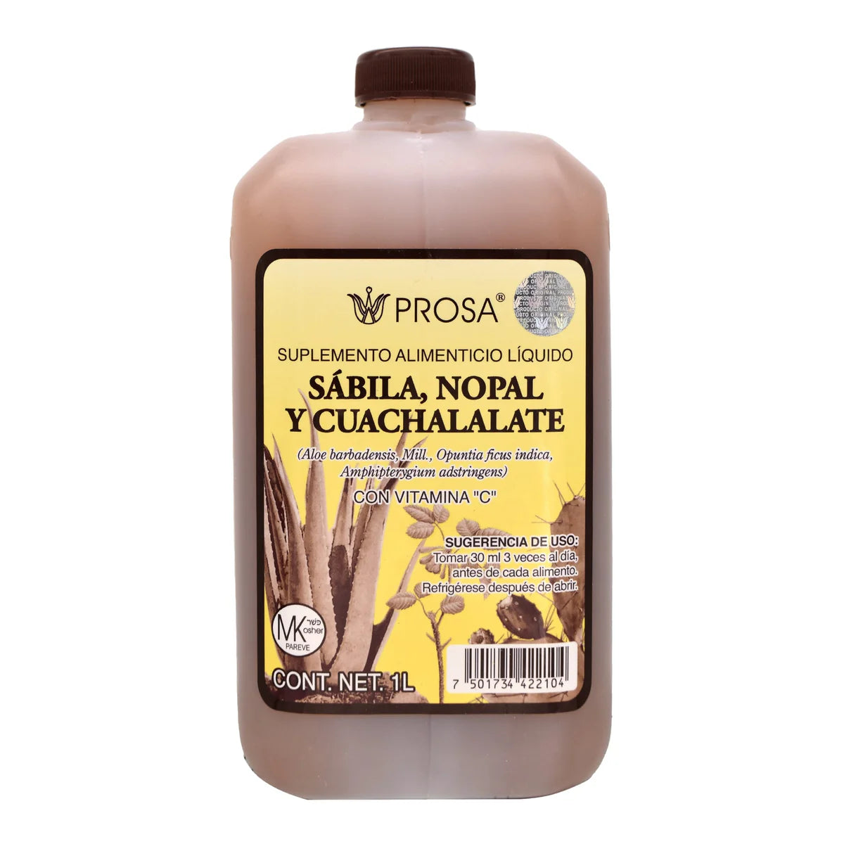 Suplemento Líquido Sábila, Nopal y Cuachalalate Prosa 1L | Salud Digestiva