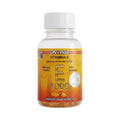 Frasco de Vitamina E GN+Vida reforzada con germen de trigo, presentación de 90 cápsulas de 1000 mg.
