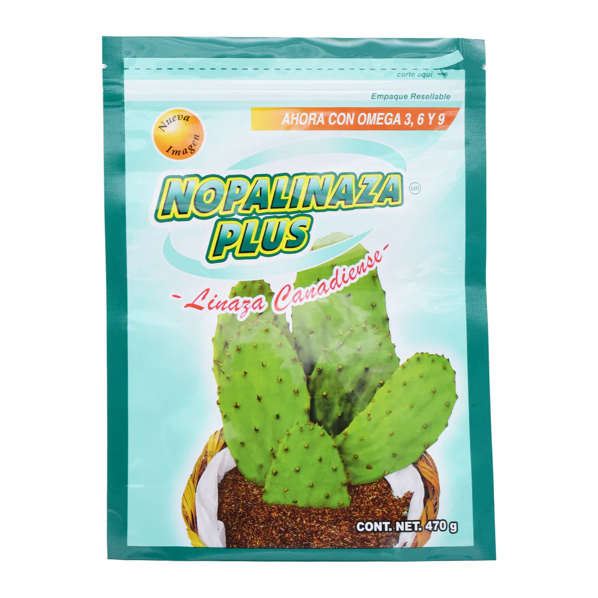 Nopalinaza Plus con Linaza Canadiense y Omega 3, 6 y 9 (470 g)