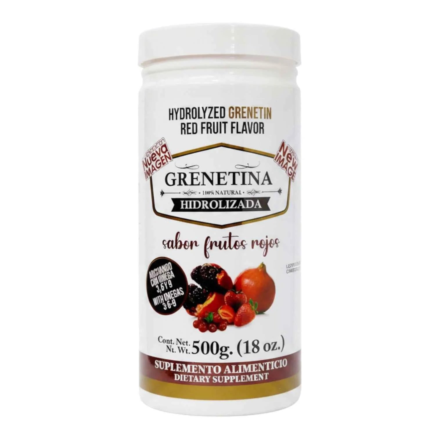 Grenetina Hidrolizada Frutos Rojos 500g Pretty Bee - Complemento Alimenticio