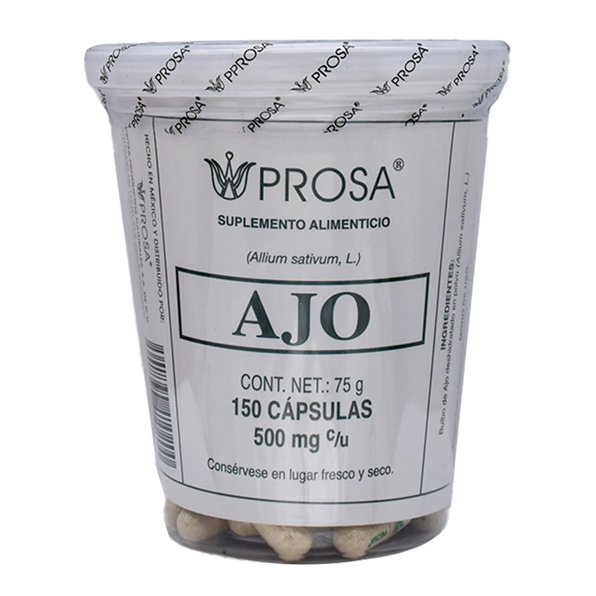 Ajo Prosa 150 Cápsulas | Suplemento para la Salud Cardiovascular