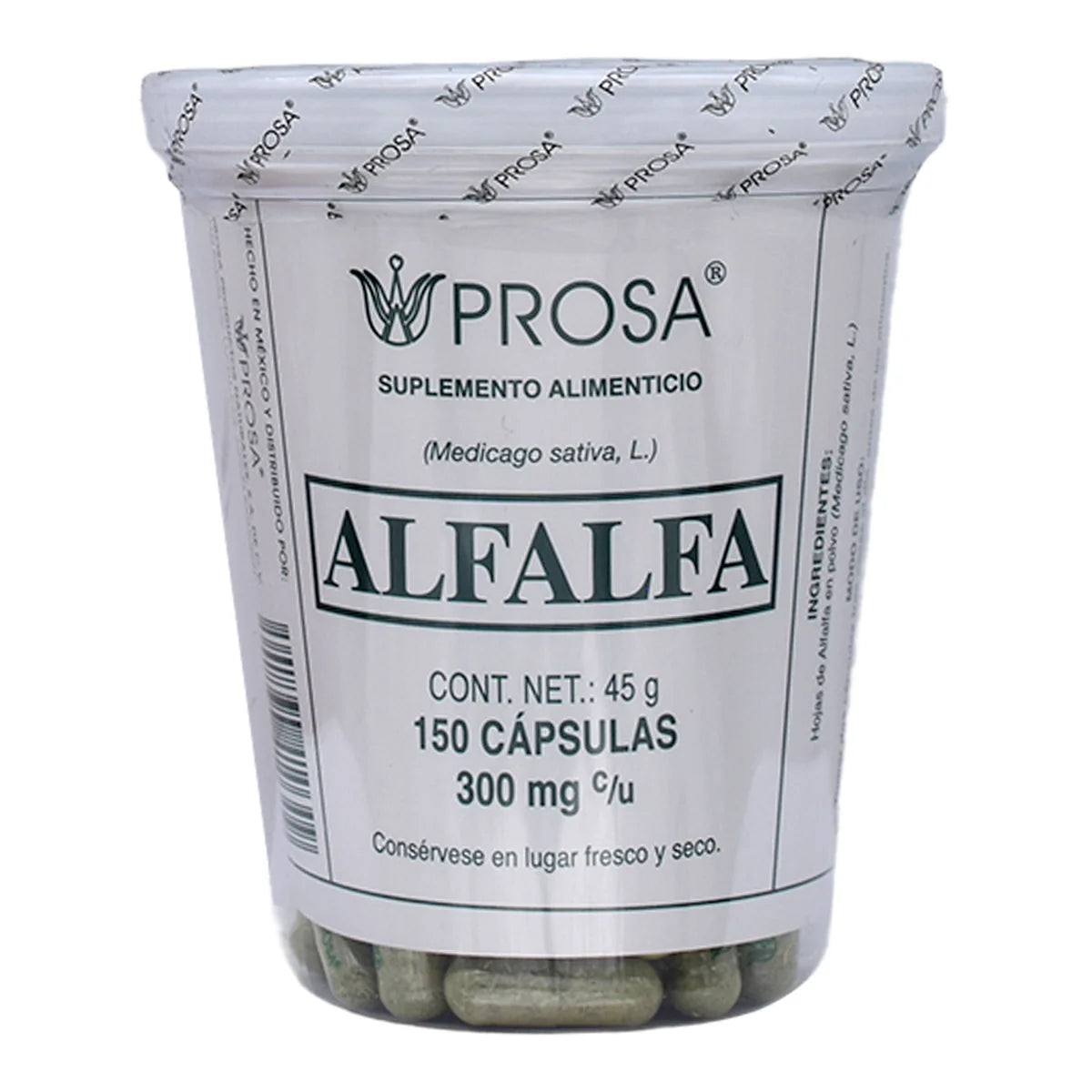 Alfalfa Prosa 150 Cápsulas | Suplemento Nutricional Rico en Vitaminas