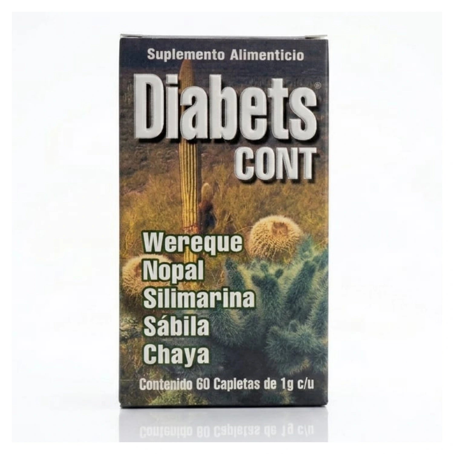 Diabets CONT: Suplemento Herbal con Nopal, Wereque y Silimarina