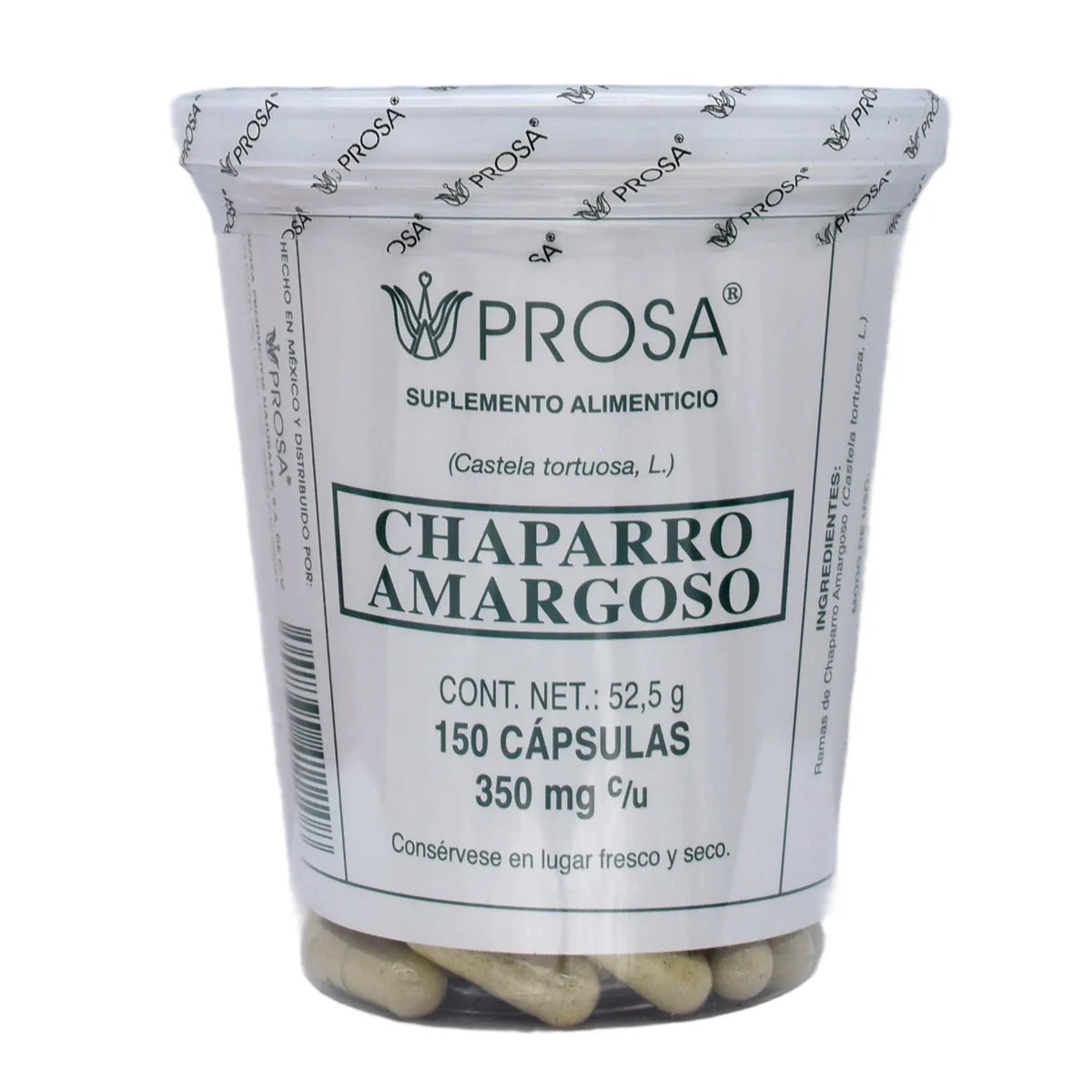 Chaparro Amargoso Prosa 150 Cápsulas | Auxiliar Digestivo Potente