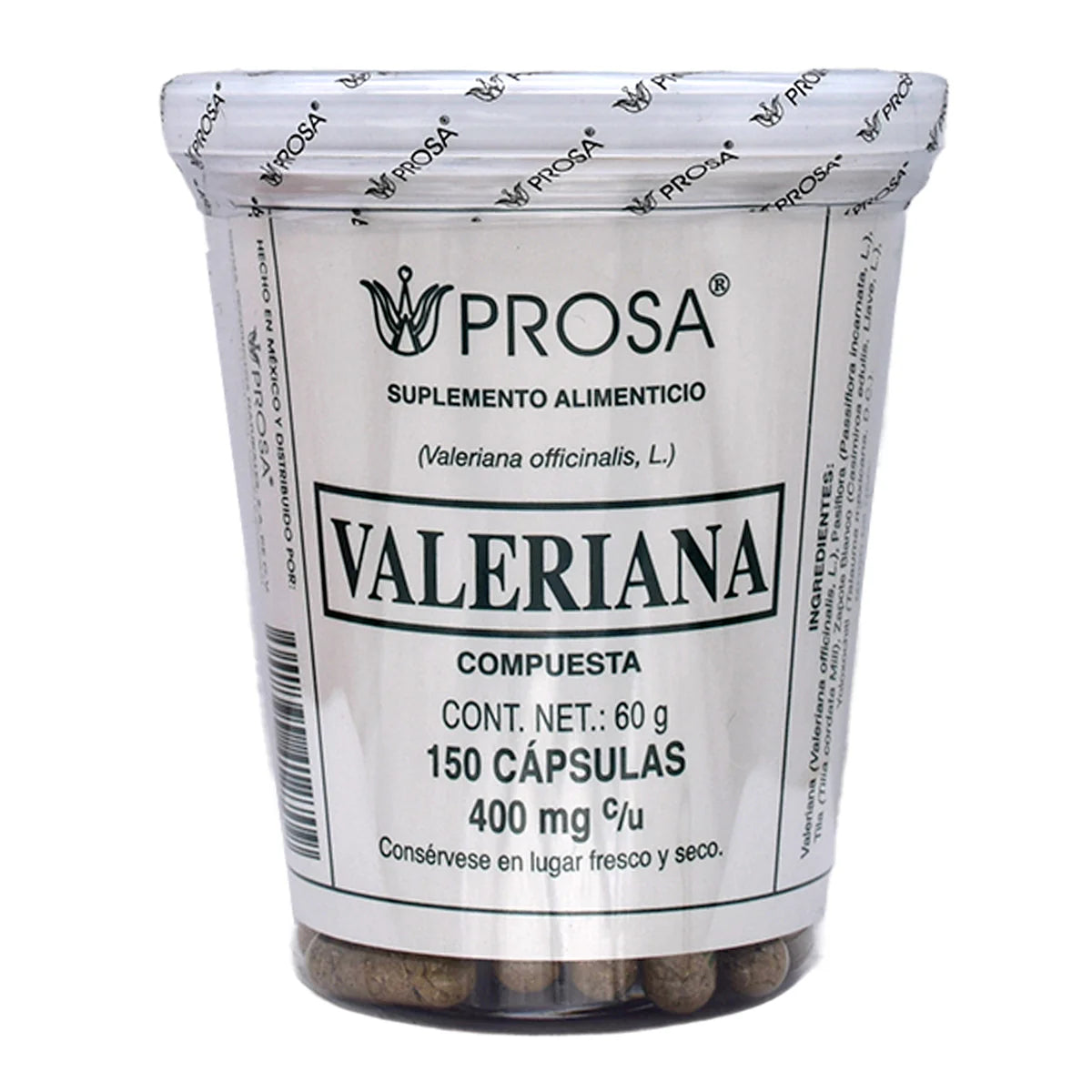 Valeriana Compuesta Prosa 150 Cápsulas | Auxiliar Natural para el Sueño