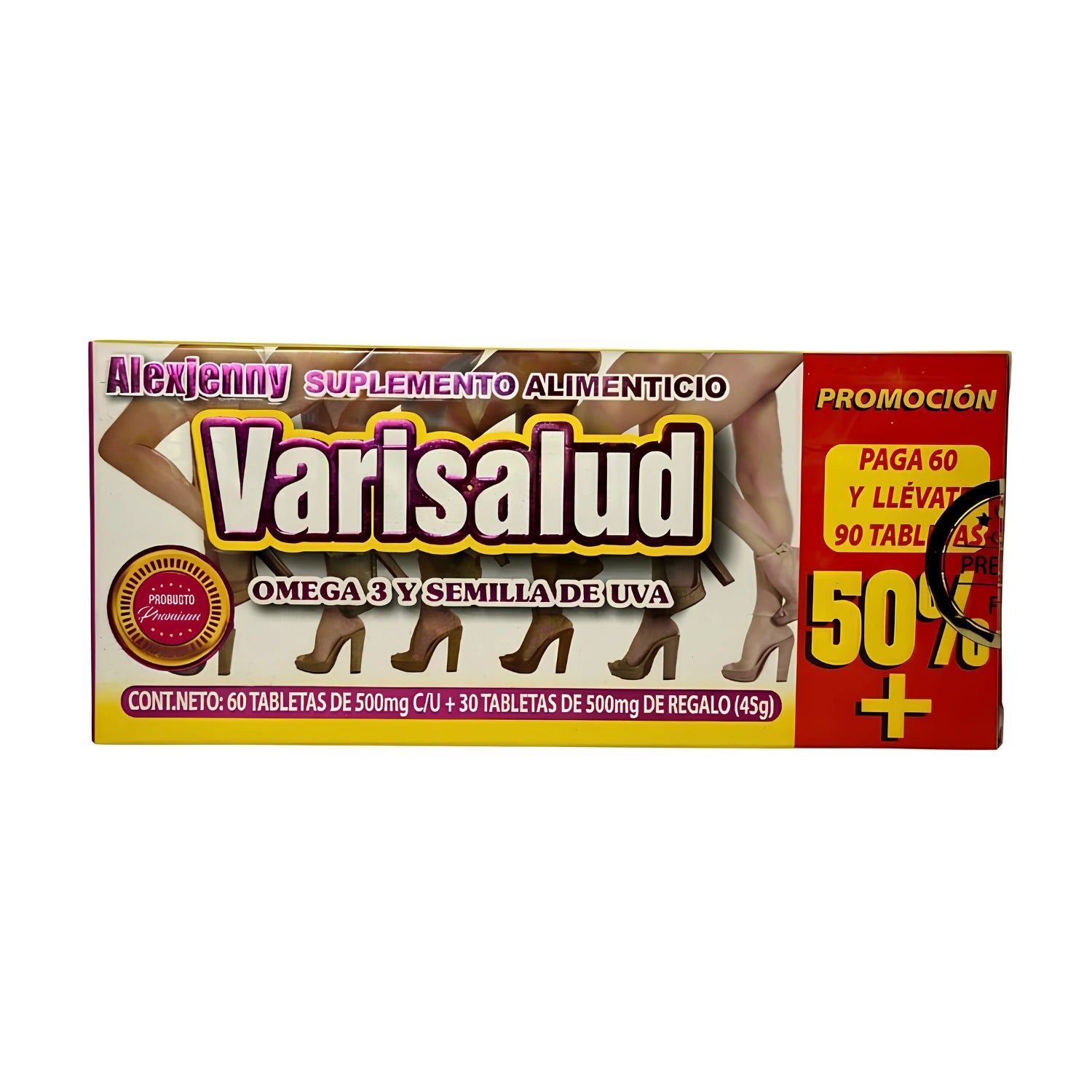 Varisalud Alexjenny: Suplemento con Omega 3 y Semilla de Uva