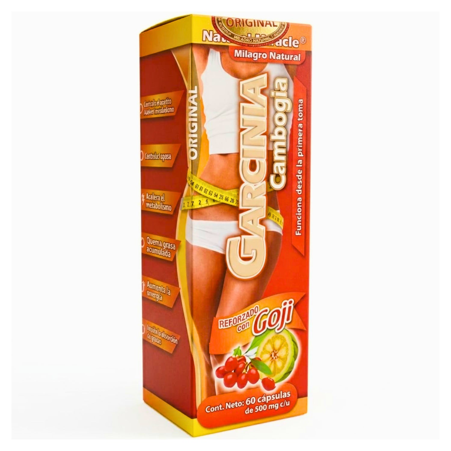 Garcinia Cambogia Natural Miracle Con Goji 60 Cápsulas