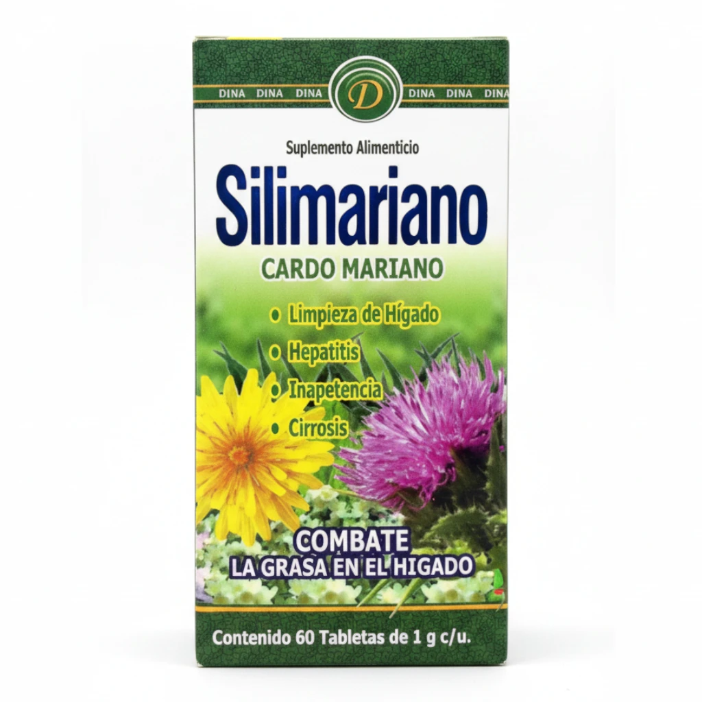 Silimariano Cardo Mariano Dina 60 Tabletas | Desintoxicante Hepático