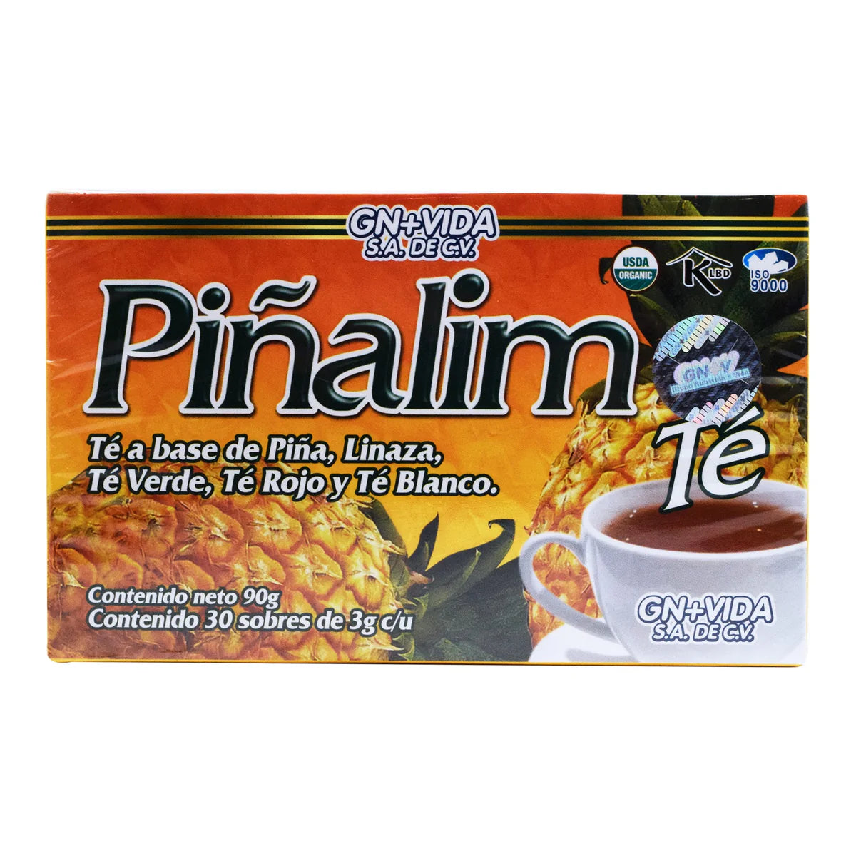 Té Piñalim Original: Piña, Linaza y Té Verde (30 sobres)