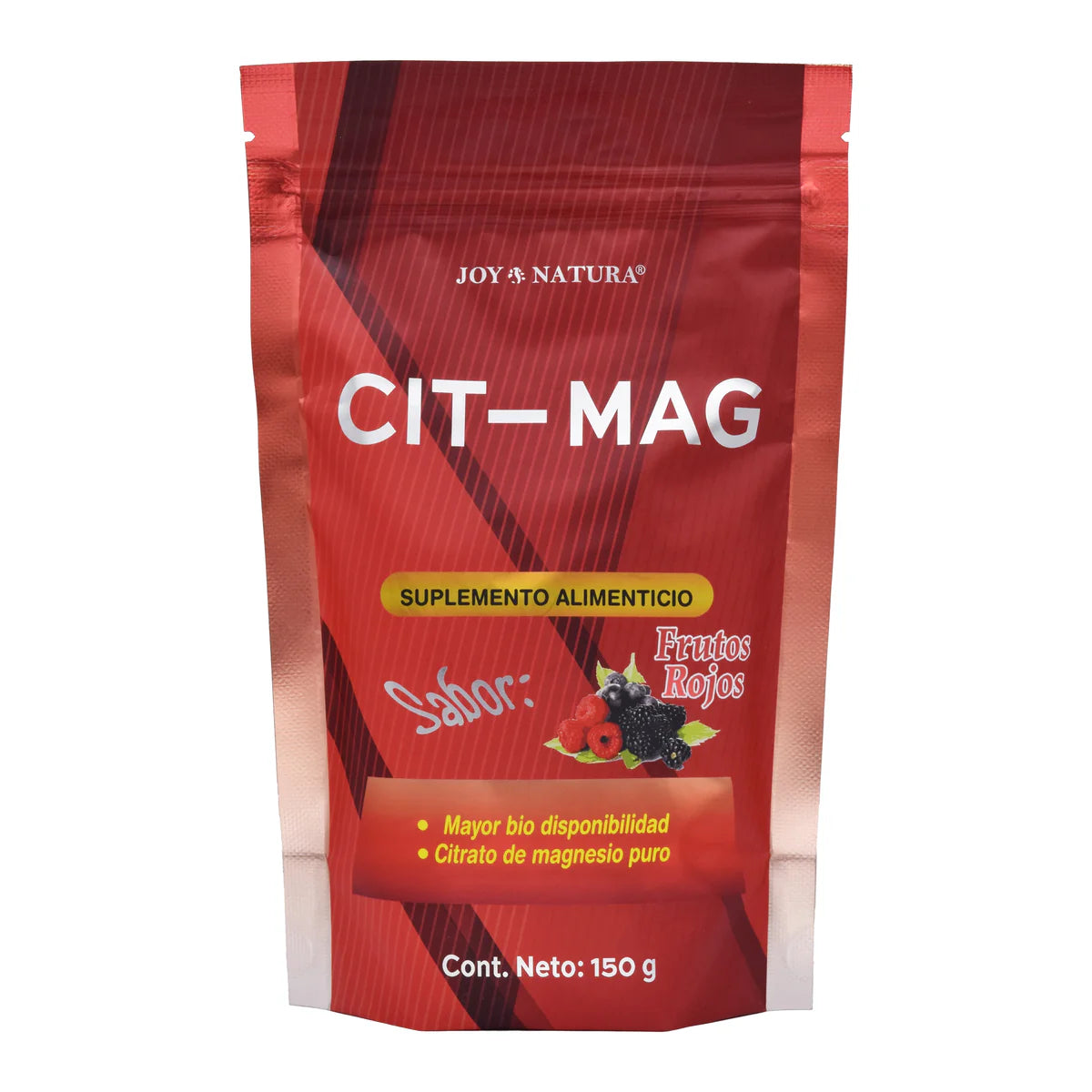 Citrato de Magnesio Joy Natura - Sabor Frutos Rojos 150g - Suplemento Natural de Alta Bio-disponibilidad