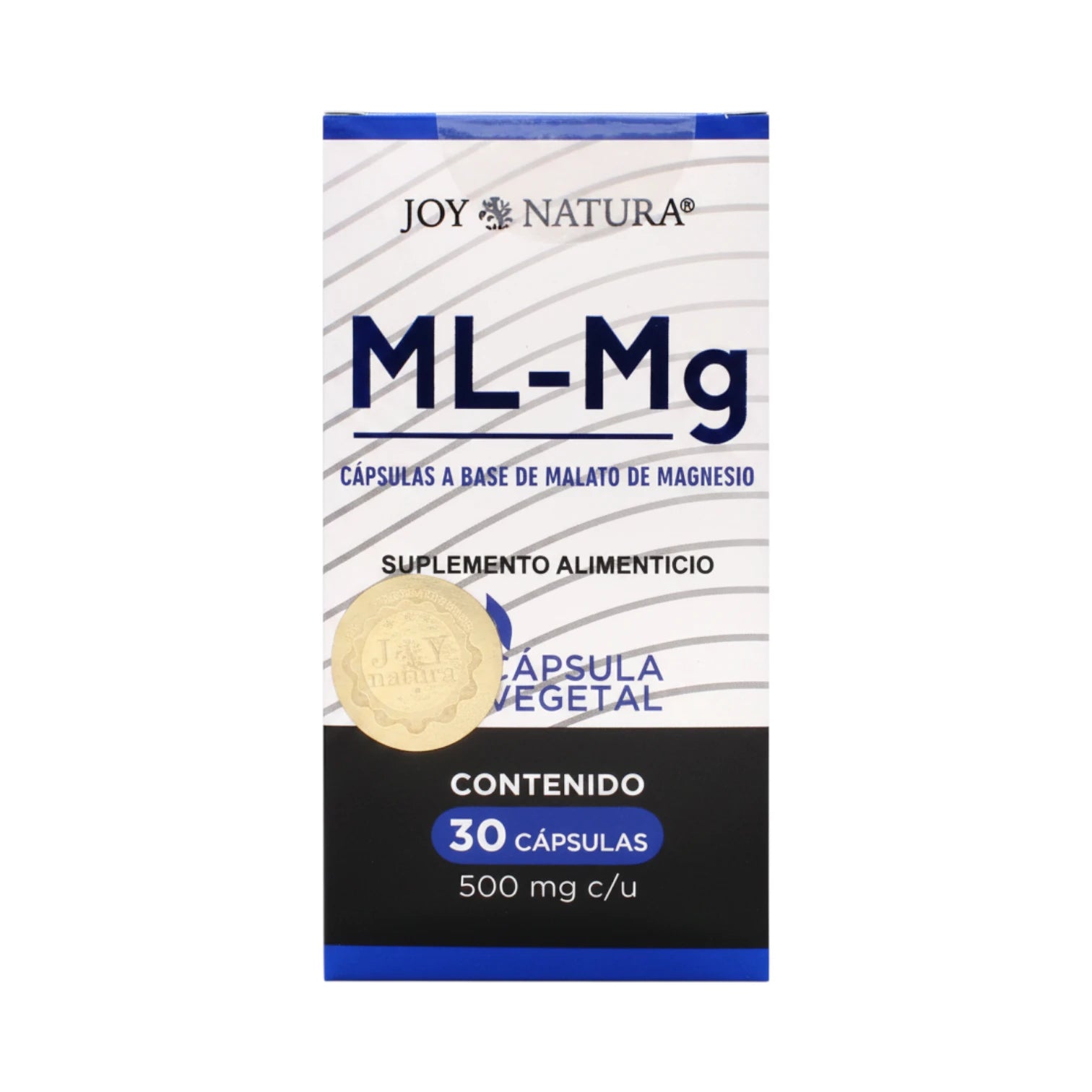 Malato de Magnesio Joy Natura, 30 cápsulas vegetales de 500 mg c/u.