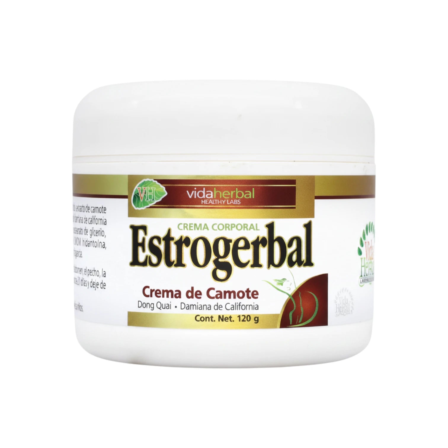 Estrogerbal Crema Corporal, crema de camote con Dong Quai y Damiana de California, 120g.