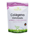 Bolsa doypack de 300 g de Colágeno Hidrolizado con Biotina y Ácido Hialurónico Vidanat, tapa morada, sobre fondo blanco