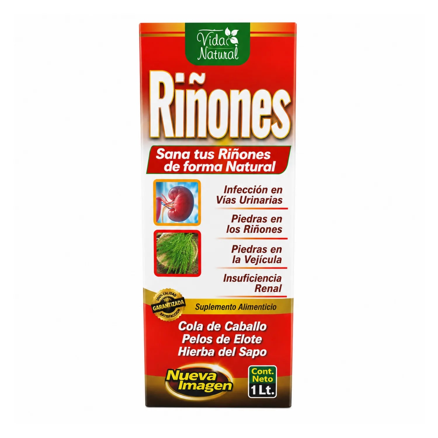 Tónico Natural para Riñones: Salud Renal y Vías Urinarias (1 Litro)