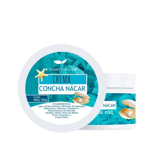 Crema de Concha Nácar Shanatural's – Aclarante y Regeneradora de Piel – 100 g