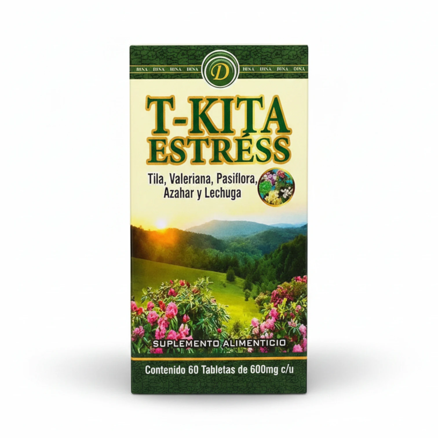 T-Kita Estrés 60 Tabletas | Relajante Natural con Tila y Valeriana