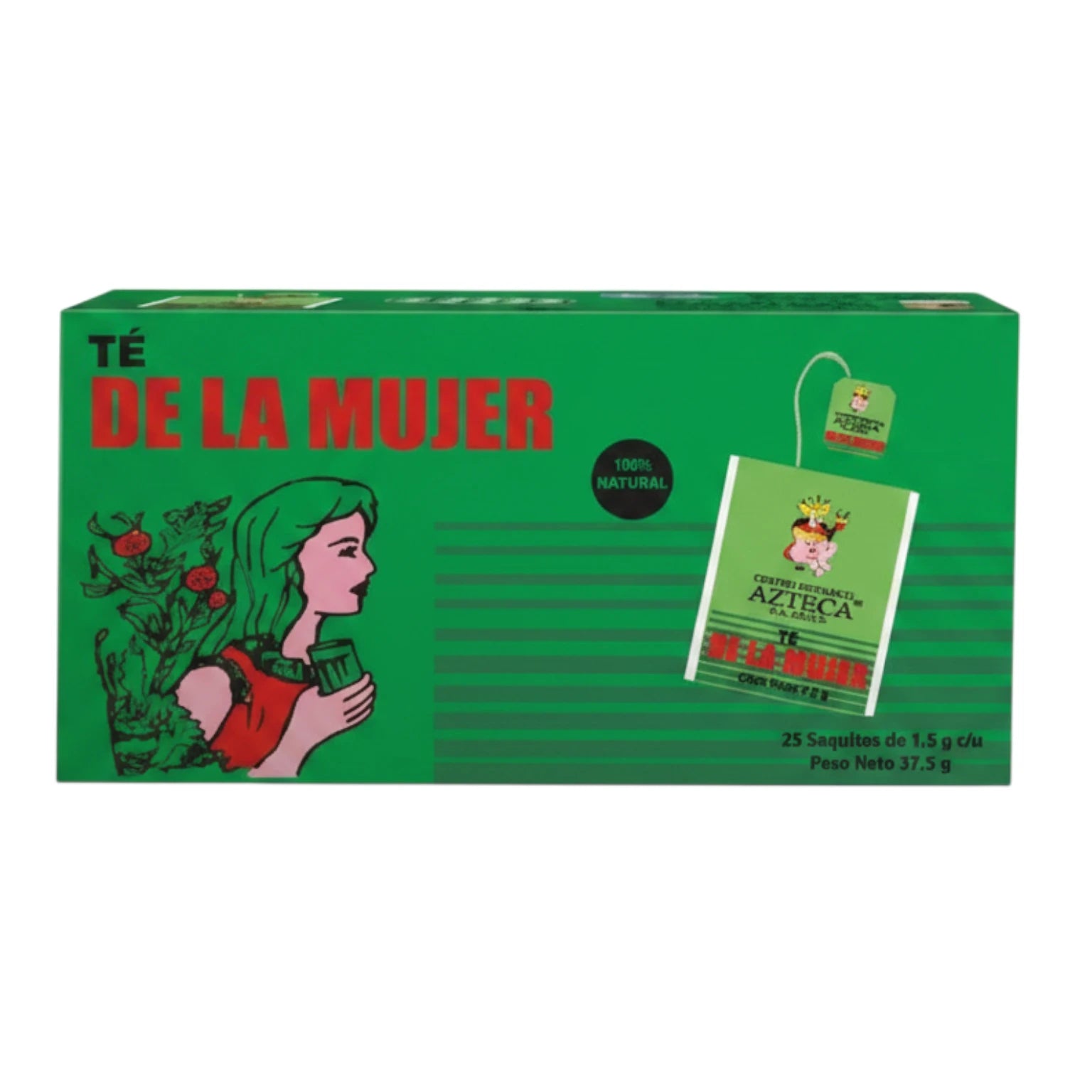 Caja de Té de la Mujer Azteca, mezcla de hierbas, presentación de 25 saquitos