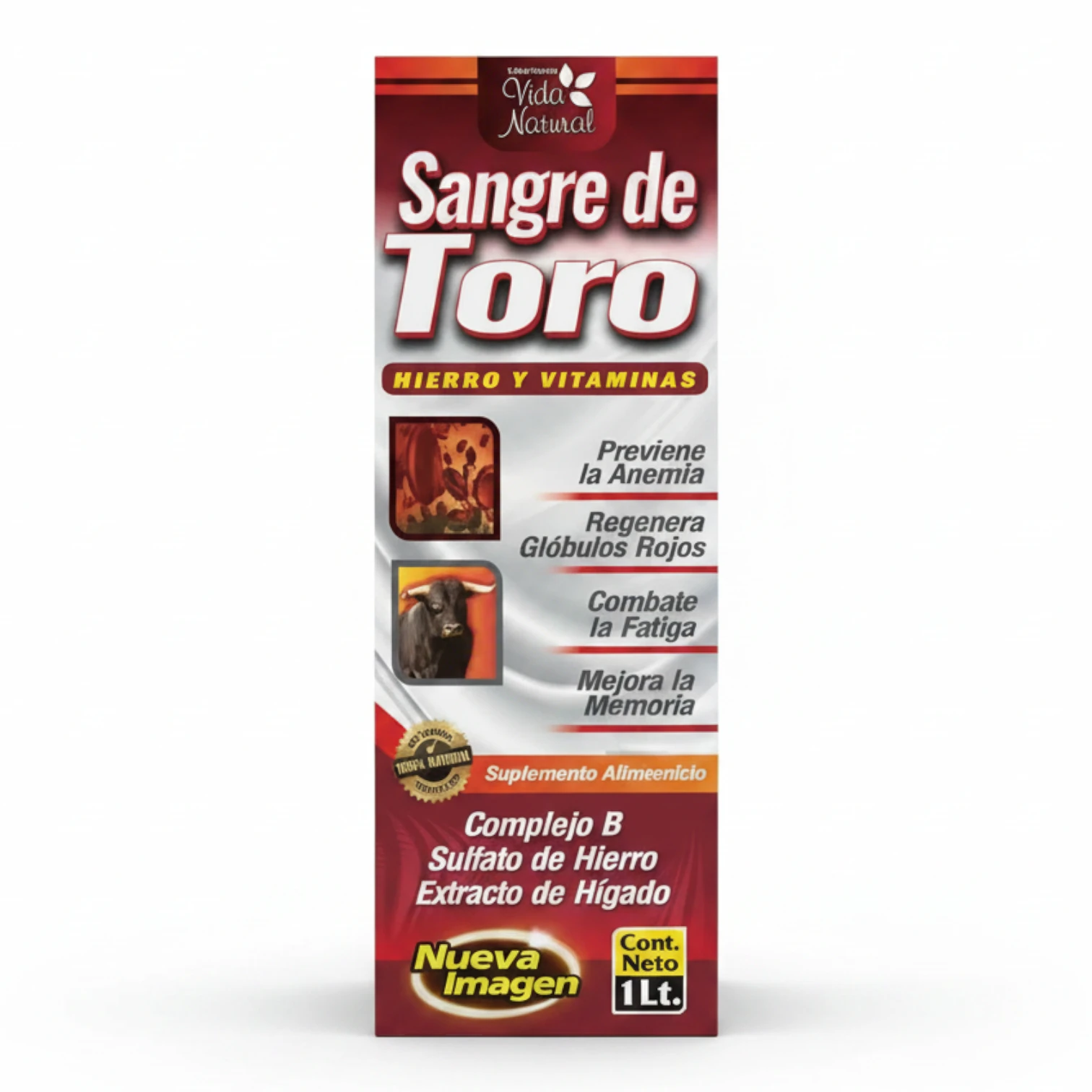 Tónico Sangre de Toro 1 Litro | Hierro y Vitaminas para Combatir la Fatiga