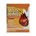 Caja y frasco de Ajo King Colesterol, suplemento alimenticio, presentación de 60 cápsulas