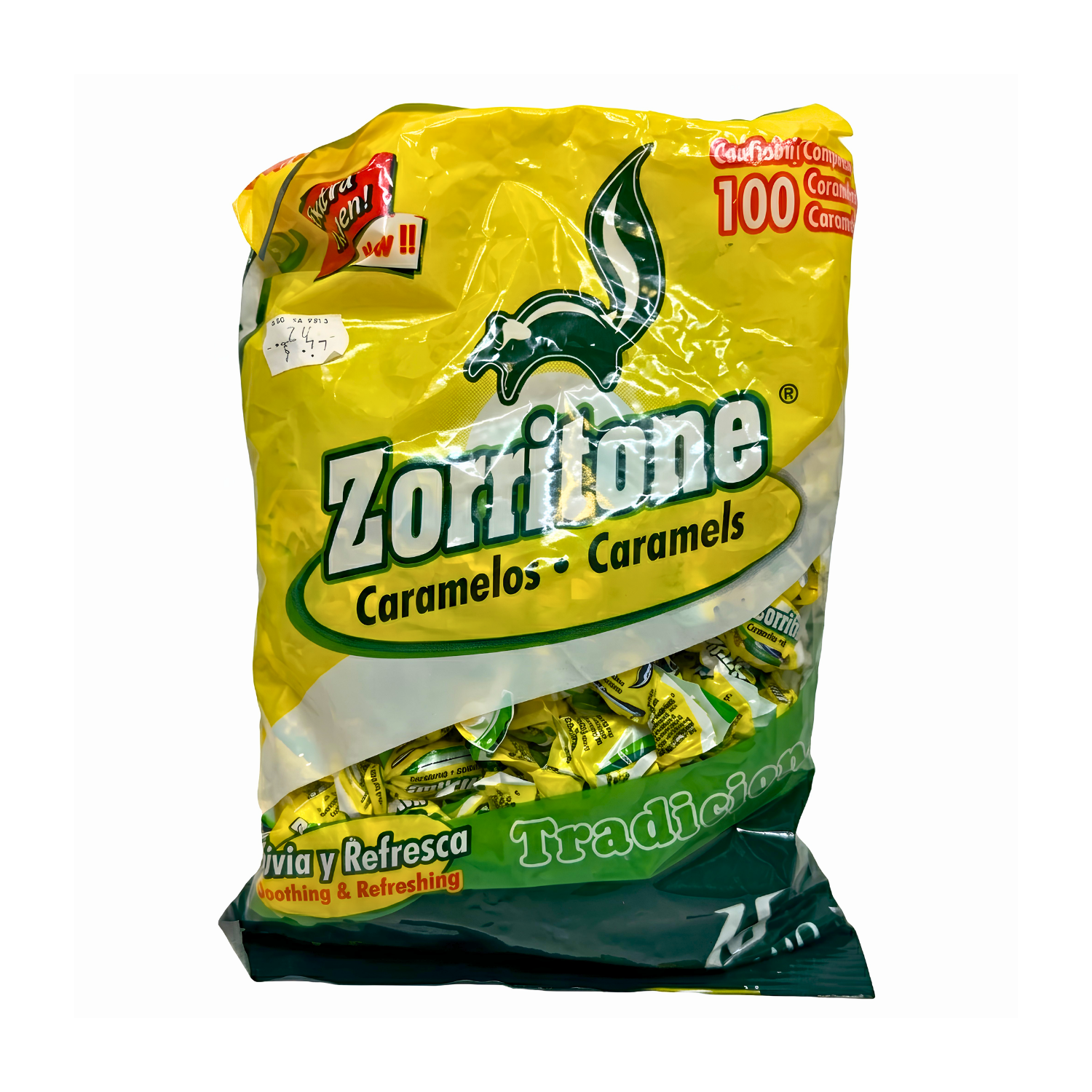 Bolsa de Dulces Zorritone para Dolor de Garganta - 100 Piezas