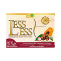 Caja de Less Less, complemento alimenticio con mezcla de vegetales, frutos y hierbas.