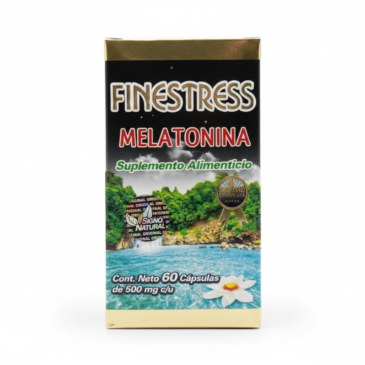 Finestress con Melatonina - Suplemento para el Sueño Reparador 60 Cápsulas