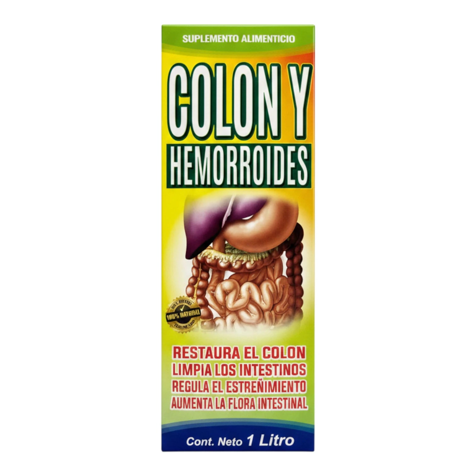 Tónico Colon y Hemorroides - Limpieza Intestinal 1L