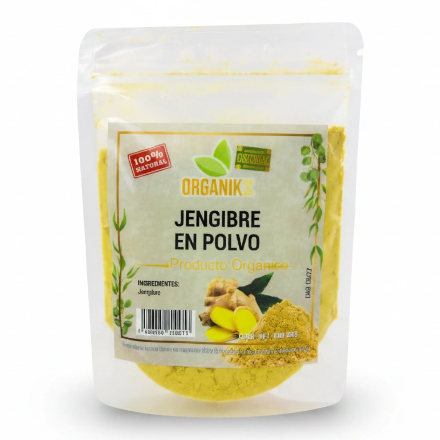 Jengibre en Polvo Orgánico 100g – 100% Natural Organik
