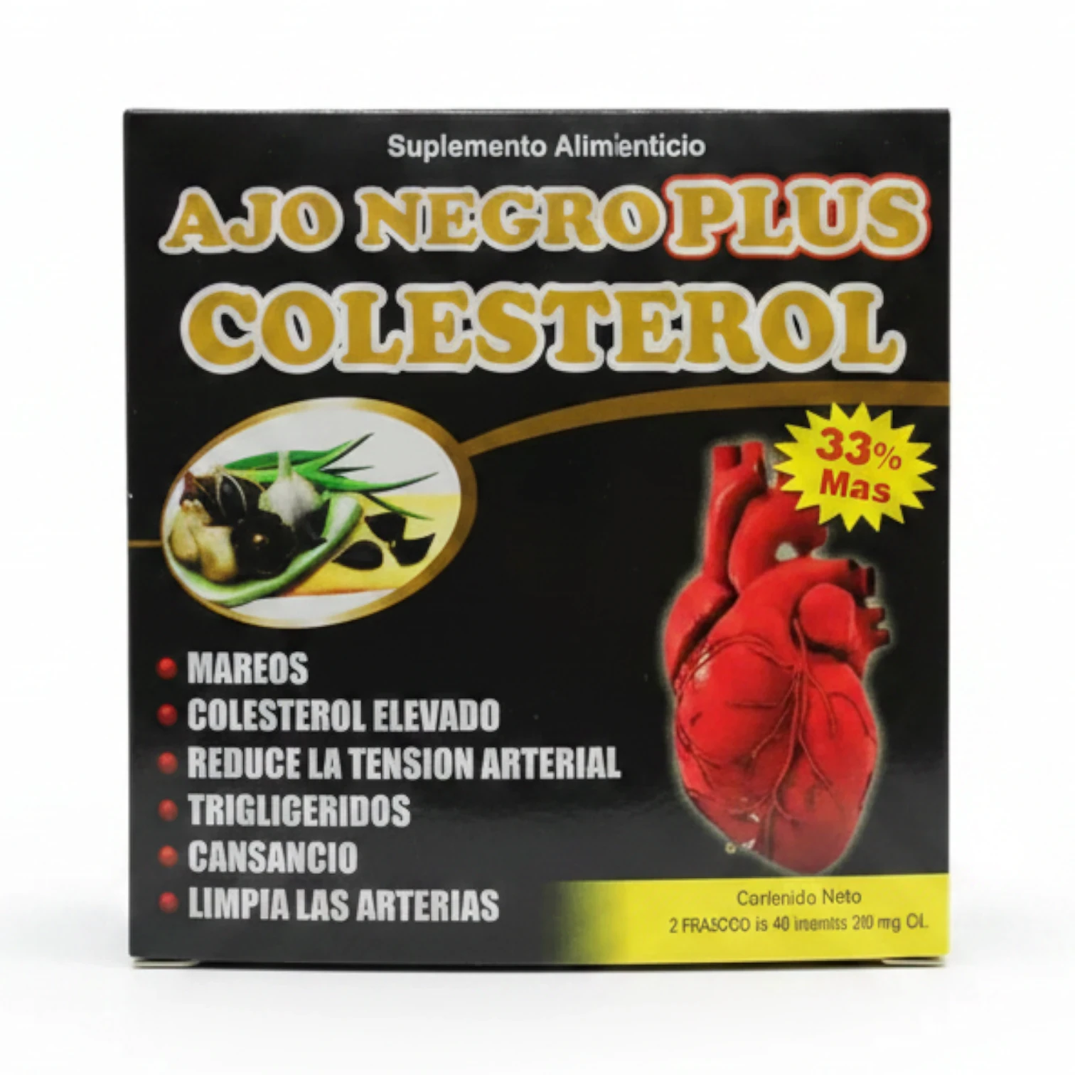 Ajo Negro Plus Colesterol: Complemento Alimenticio