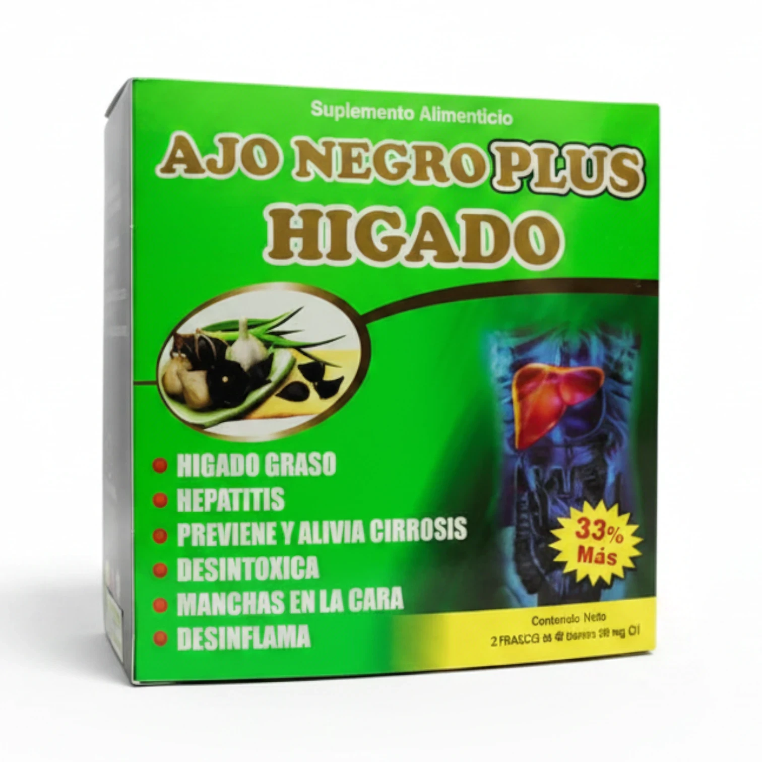 Ajo Negro Plus Hígado: Complemento Alimenticio