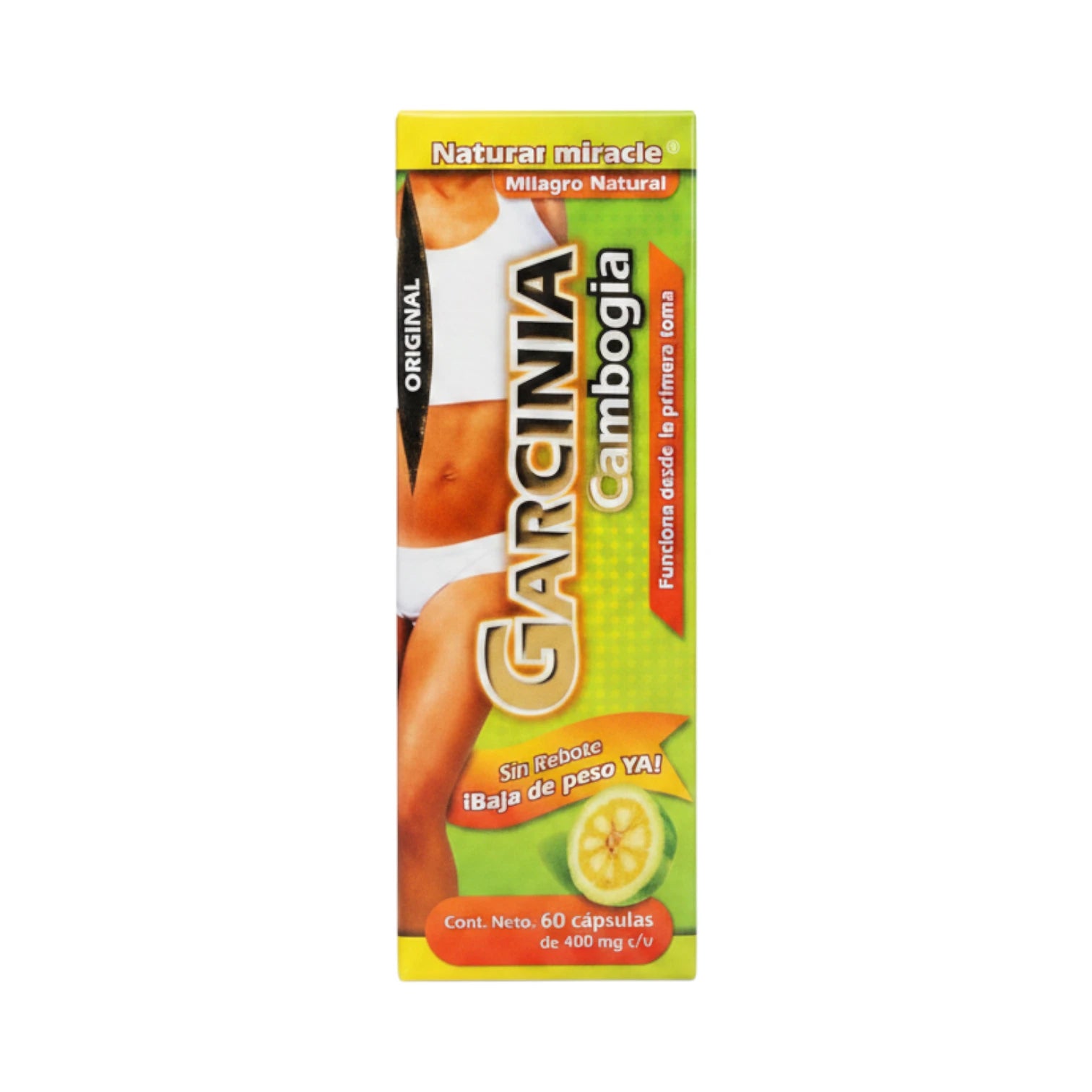 Frasco de cápsulas de Garcinia Cambogia, complemento alimenticio para control de peso (60 cápsulas)