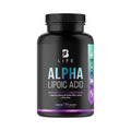 Frasco de Alpha Lipoic Acid B Life, suplemento alimenticio a base de ácido alfa lipoico, 180 cápsulas