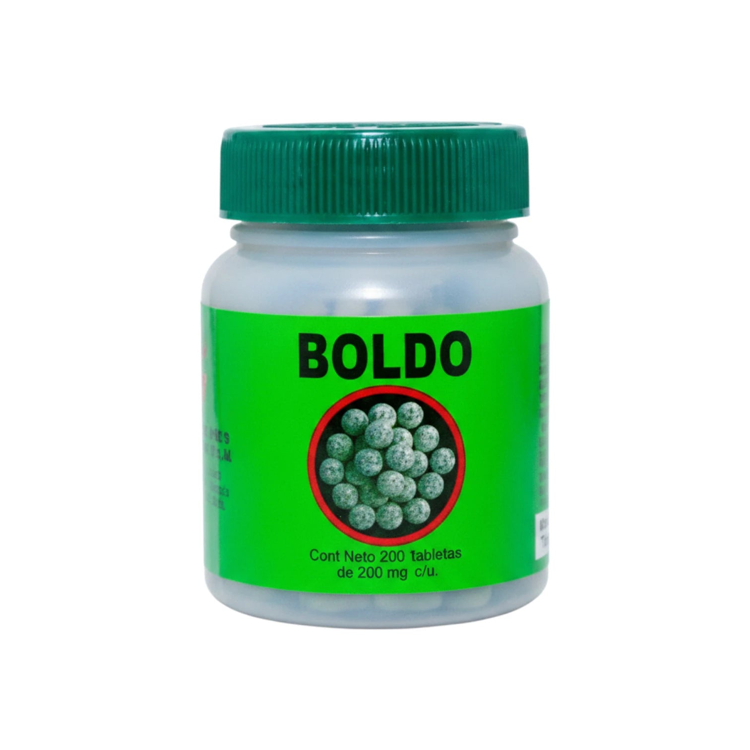 Frasco de Boldo Centro Botánico Azteca, suplemento alimenticio, presentación de 200 tabletas.