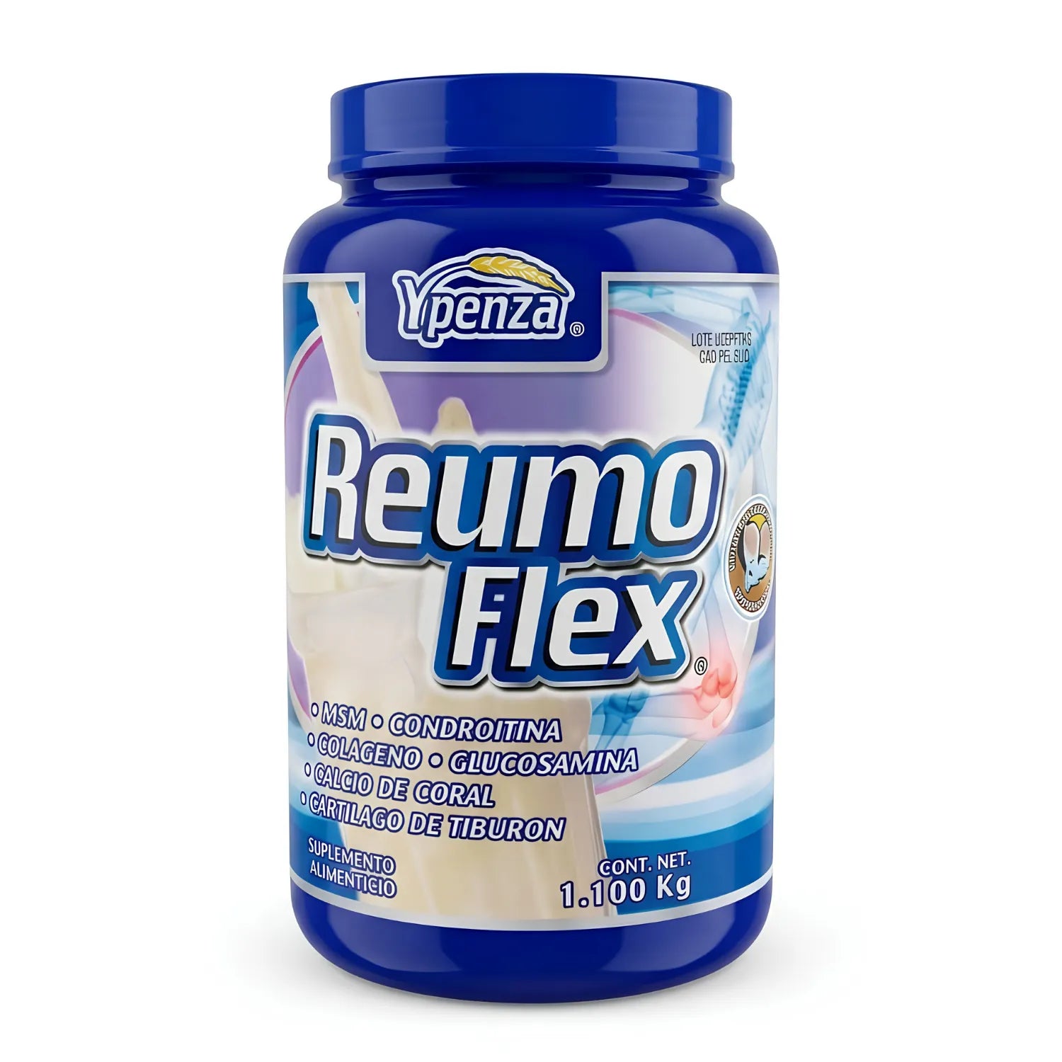 Reumo Flex Ypenza: Suplemento con Colágeno, Glucosamina y Cartílago de Tiburón - 1.100 Kg